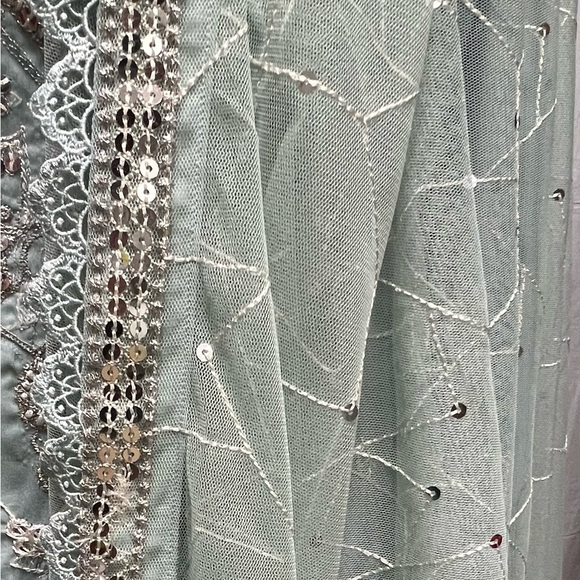 Brand New Pakistani fully embroidered Designer 3 piece suit with Net dupatta - Picture 11 of 16